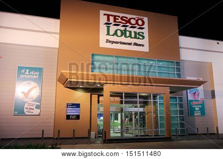 CHIANGMAI THAILAND - OCTOBER 6 2016: Tesco Lotus Meechok. Location on road no.1101 about 3 km from chiangmai city. Chiangmai Thailand.