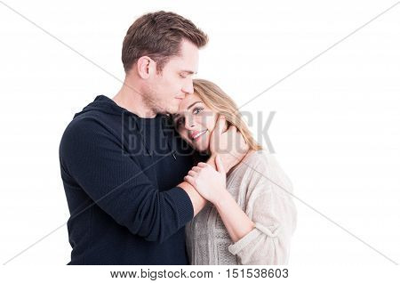 Attractive Couple Being Supportive And Affective