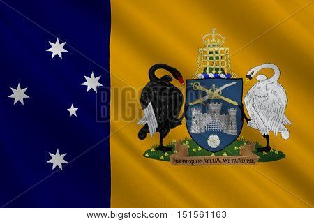 Flag of Australian Capital Territory (ACT) - Canberra is a territory in the south east of Australia enclaved within New South Wales. 3d illustration
