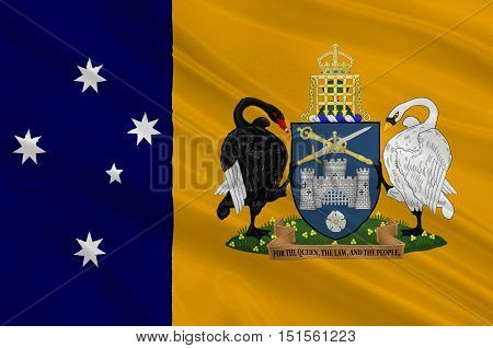 Flag of Australian Capital Territory (ACT) - Canberra is a territory in the south east of Australia enclaved within New South Wales. 3d illustration