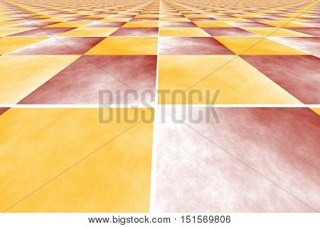 Illustration of an orange and red perspective background