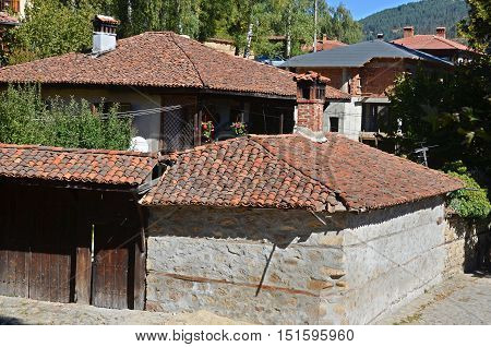 KOPRIYSHTITSA BULGARIA 09 21 13: Details architecture of the Bulgarian Revival from the late 1780 to 1878 reflects the general economic political and cultural progress life of the Bulgarian people