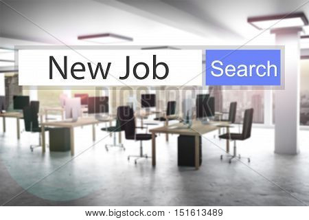 websearch new blue search button modern office 3D Illustration