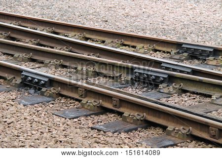 Newly Fitted Fishplates on a Traditional Train Track.