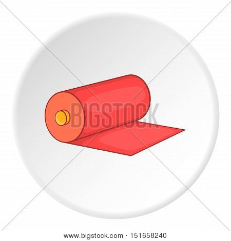 Roll of material icon. Flat illustration of roll of material vector icon for web