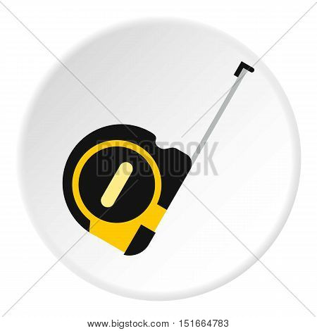Construction roulette icon. Flat illustration of construction roulette vector icon for web