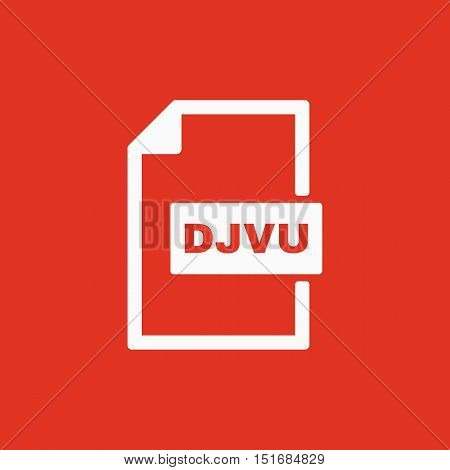 The DJVU icon. File format symbol. Flat Vector illustration