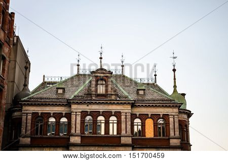 old buildings in the centre of Bergen Norway