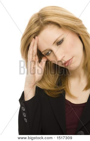 Zakenvrouw met hoofdpijn