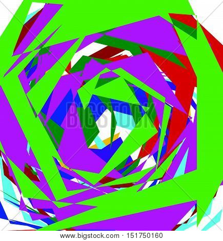 Abstract Geometric Art With Random, Unsettled Edgy Shapes