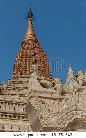 Meny old Ancient Temples in Bagan, Myanmar