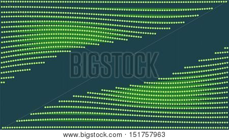Neon green wave with glowing lines. Abstract background. Empty text frame. Vector illustration