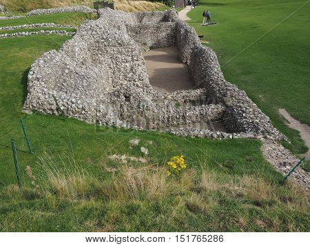Old Sarum Castle Ruins In Salisbury