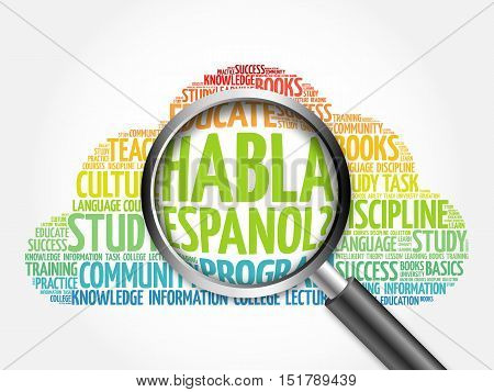 Habla Espanol? (speak Spanish?) Word Cloud