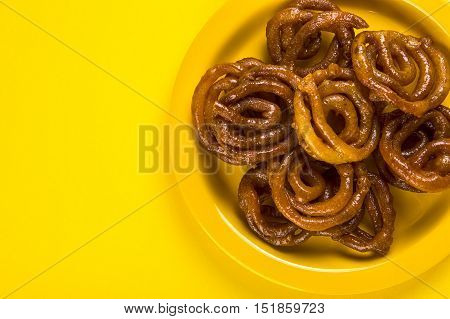 Indian sweet jalebi, indian dessert jalebi or imarti or imarati or jilbi