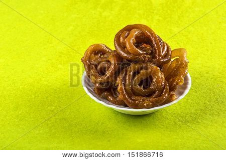 Indian sweet jalebi, indian dessert jalebi or imarti or imarati or jilbi