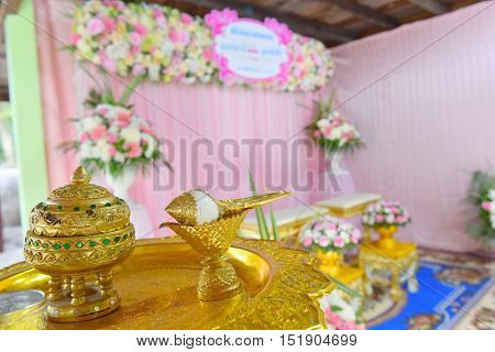 Wedding Ceremony Thailand Also called wedding ceremony watering relaunch.
