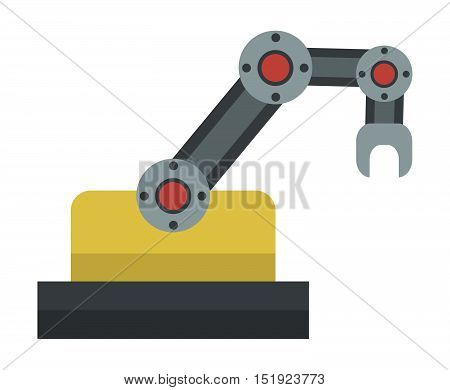 Parts of machinery flat mechanism manufacturing work detail design. Gear mechanical equipment part industry mechanism icon. Vector technology icon industry engineering technical factory mechanism
