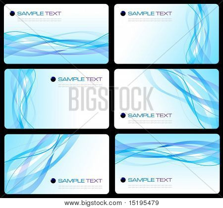 conjunto de seis elegantes cartões de visita