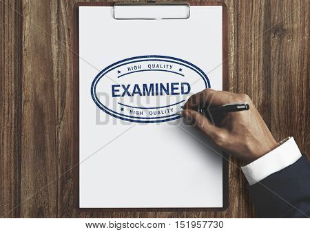 Examined Authorised Certified Verified Approve Concept