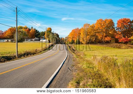 Quebec Countryside In Autumn