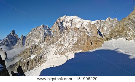 Mt. Blanc Summit From The Glacier