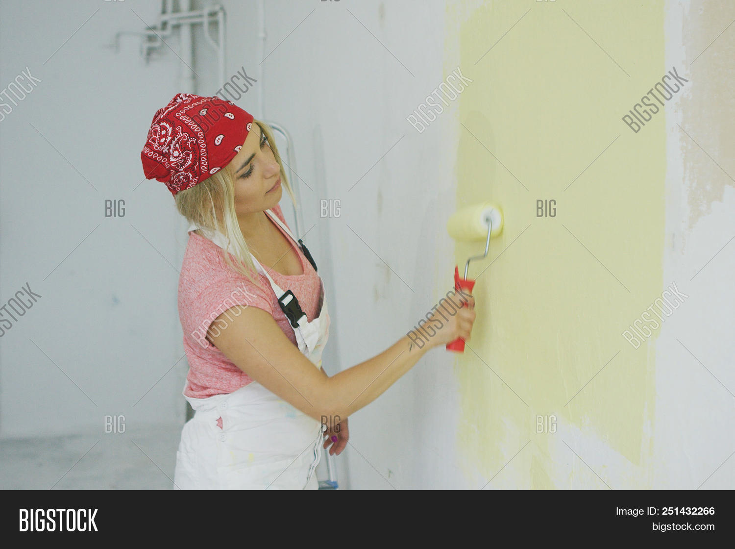 pastel yellow overalls