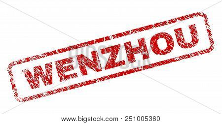 Scratched Wenzhou Rounded Rectangle Stamp In Simple Style