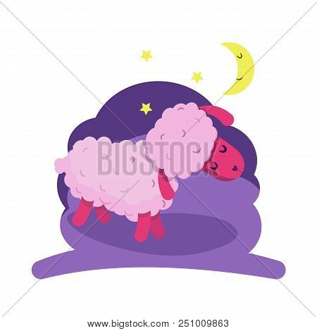 Sleeping Sheep. Vector Illustration For Your Design