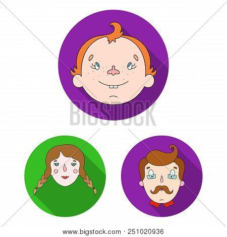 Family Holiday Flat Icons In Set Collection For Design. Recreation And Equipment. Vector Symbol Stoc