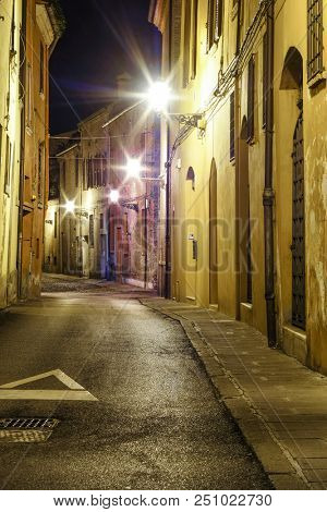 Landscape with the image of night Ferrara, Italy