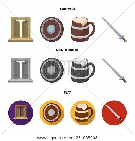 A Gate To The Treasure, A Shield For Protection, A Mug With A Bra, A Sword. Vikings Set Collection I