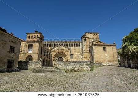 The Colegiata, A Famous Religious Building In Santillana Del Mar, A Historic Town In Cantabria, Spai