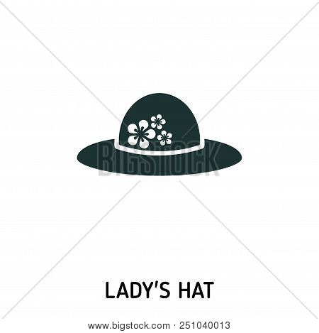 Lady Hat Creative Icon. Simple Element Illustration. Lady Hat Concept Symbol Design From Beach Icon