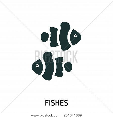 Fishes Creative Icon. Simple Element Illustration. Fishes Concept Symbol Design From Beach Icon Coll