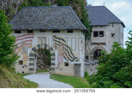 Gate To Hochosterwitz Castle On Carinthia, Austria