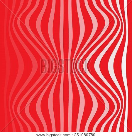 Striped Abstract Background. Red And White Zebra Print. Illustration