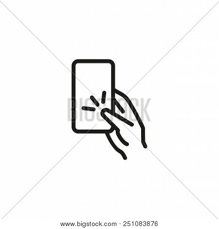 Hand With Nfs Card Line Icon. Checkout, Customer, Money. Payment System Concept. Vector Illustration