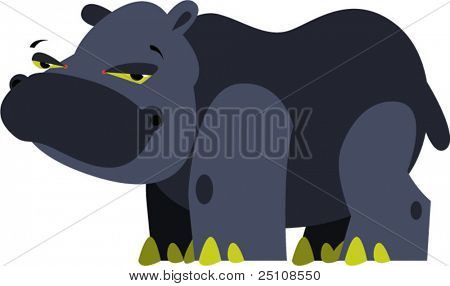 Vector design ippopotamo: serie zoo