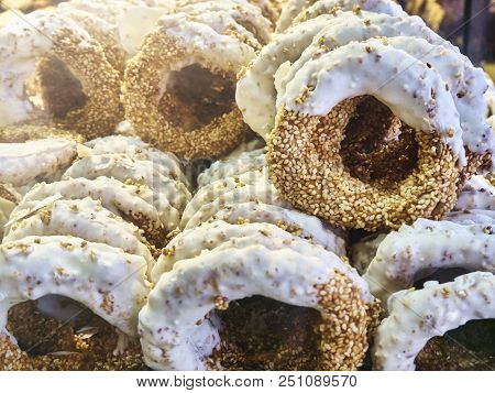 Koulouri Thessalonikis, Typical Greek Sesame Sweet.