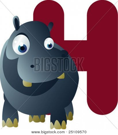 最新の ABC 動物: H はカバの