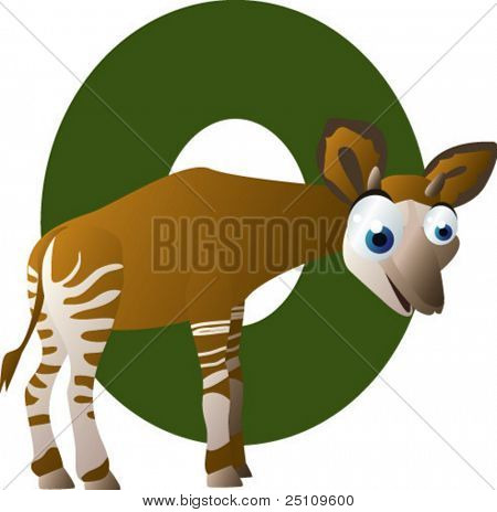 最新の ABC 動物: O ですのオカピ