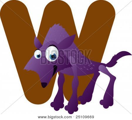 最新の ABC 動物： オオカミのです W