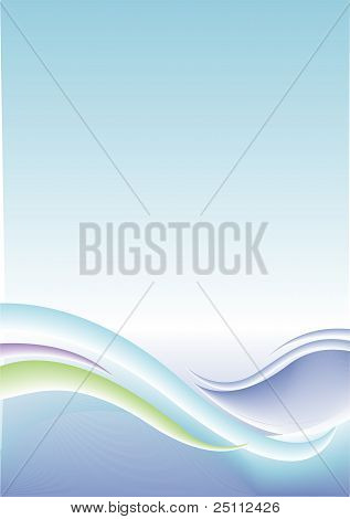 Abstract soft colored vector waves