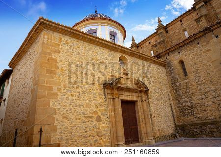 Rubielos de Mora village in Teruel Spain located on Gudar Javalambre Sierra