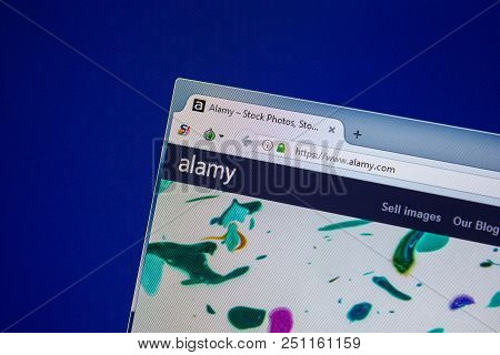 Ryazan, Russia - July 24, 2018: Homepage Of Alamy Website On The Display Of Pc. Url - Alamy.com