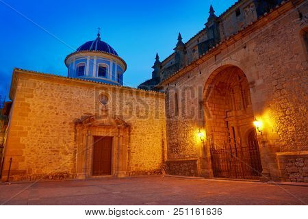 Rubielos de Mora village in Teruel Spain located on Gudar Javalambre Sierra
