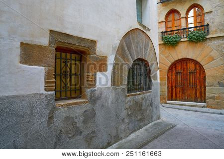 Rubielos de Mora village in Teruel Spain located on Gudar Javalambre Sierra