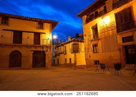 Rubielos de Mora village in Teruel Spain located on Gudar Javalambre Sierra