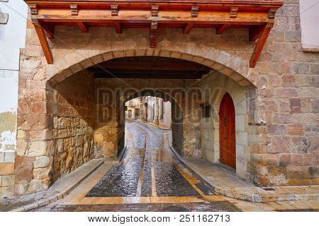 Mora de Rubielos village in Teruel Spain located on Gudar Javalambre Sierra
